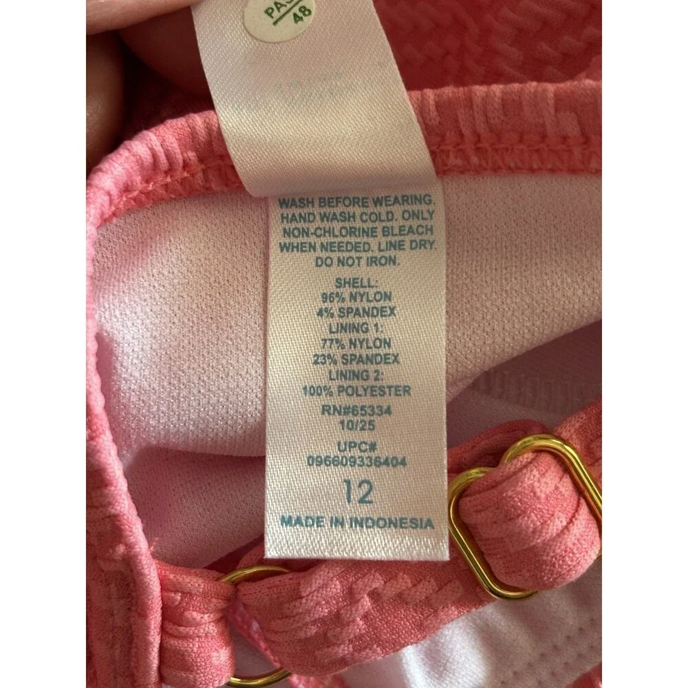 Women’s Bal Harbour Crossover One-Piece Swimsuit Size 12 Guava
